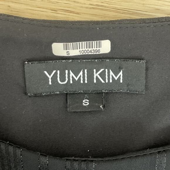 Yumi Kim Bellflower Dress in Starlight‎ Stripe Size Small Black Belted Party - Picture 3 of 11